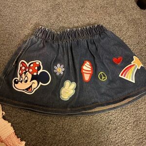 Little Sleepies Play collection Minnie Denim Skirt with Fun Patches